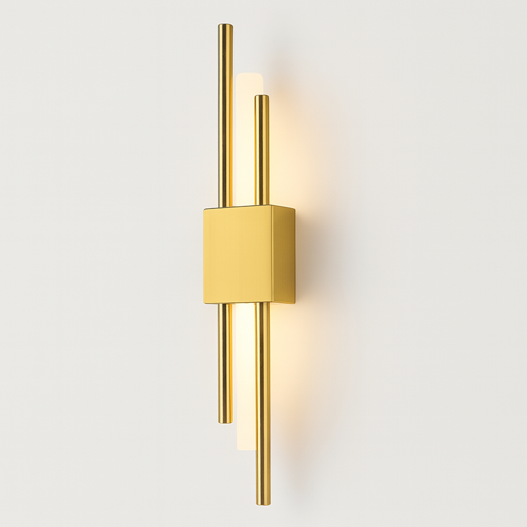 Sort Og Guld LED Væglampe I Luksuriøst Moderne Design