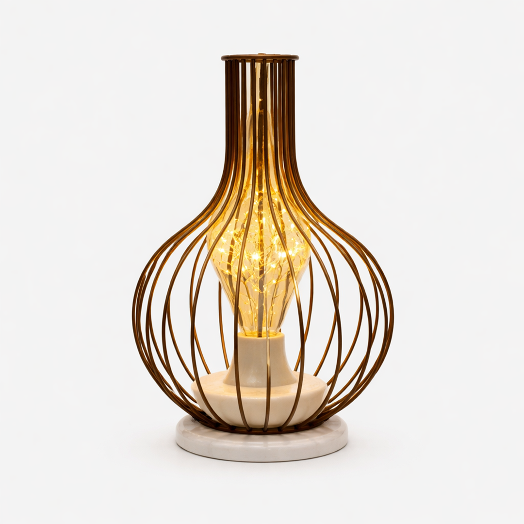 Trådløs LED bordlampe i stål – varmt dæmpbart stemningslys