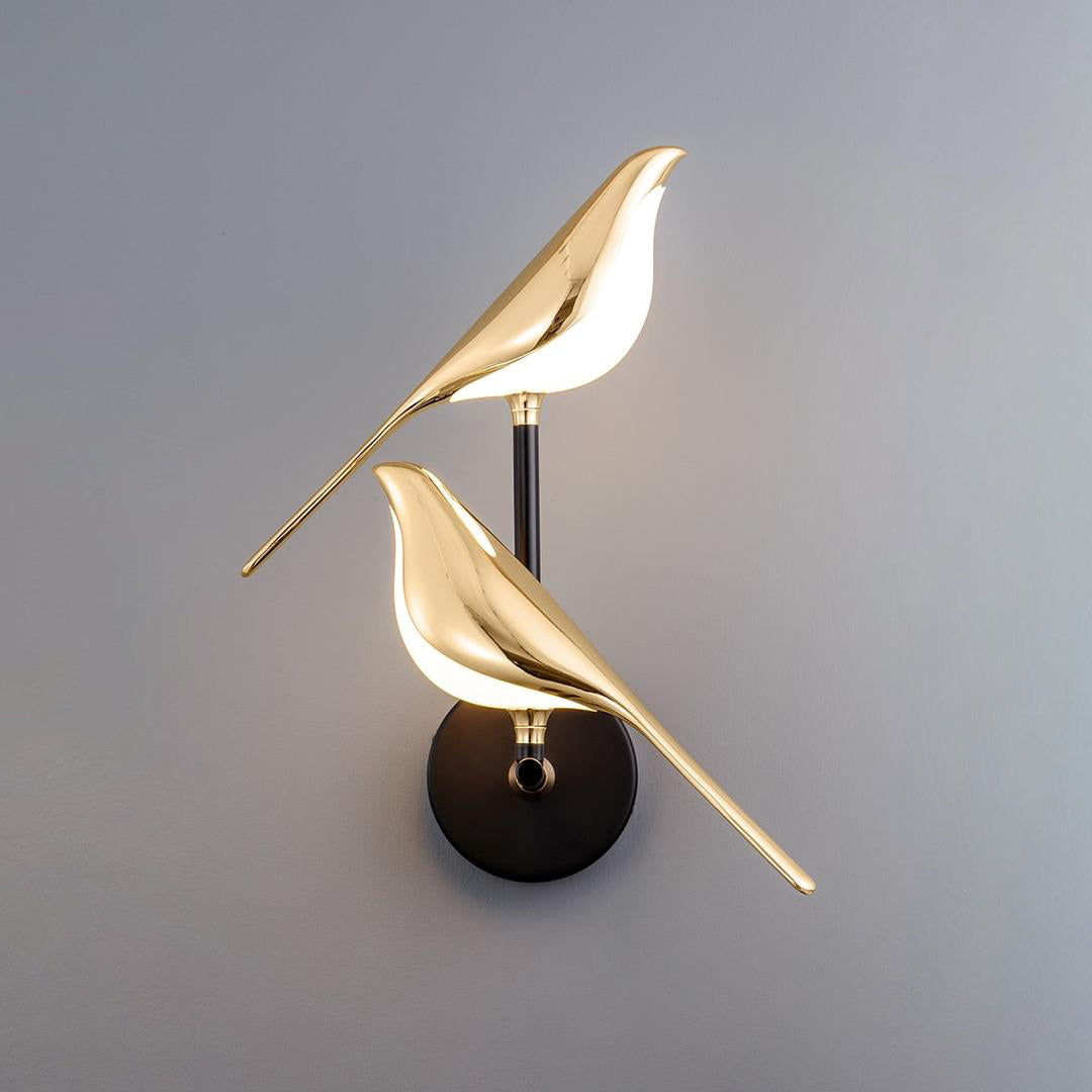 Dekorativ LED Væglampe Med Fuglemotiv