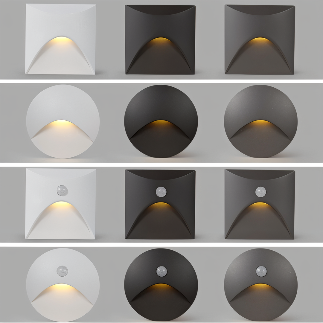 Aluminium LED væglampe til trappe – bevægelsessensor og IP65