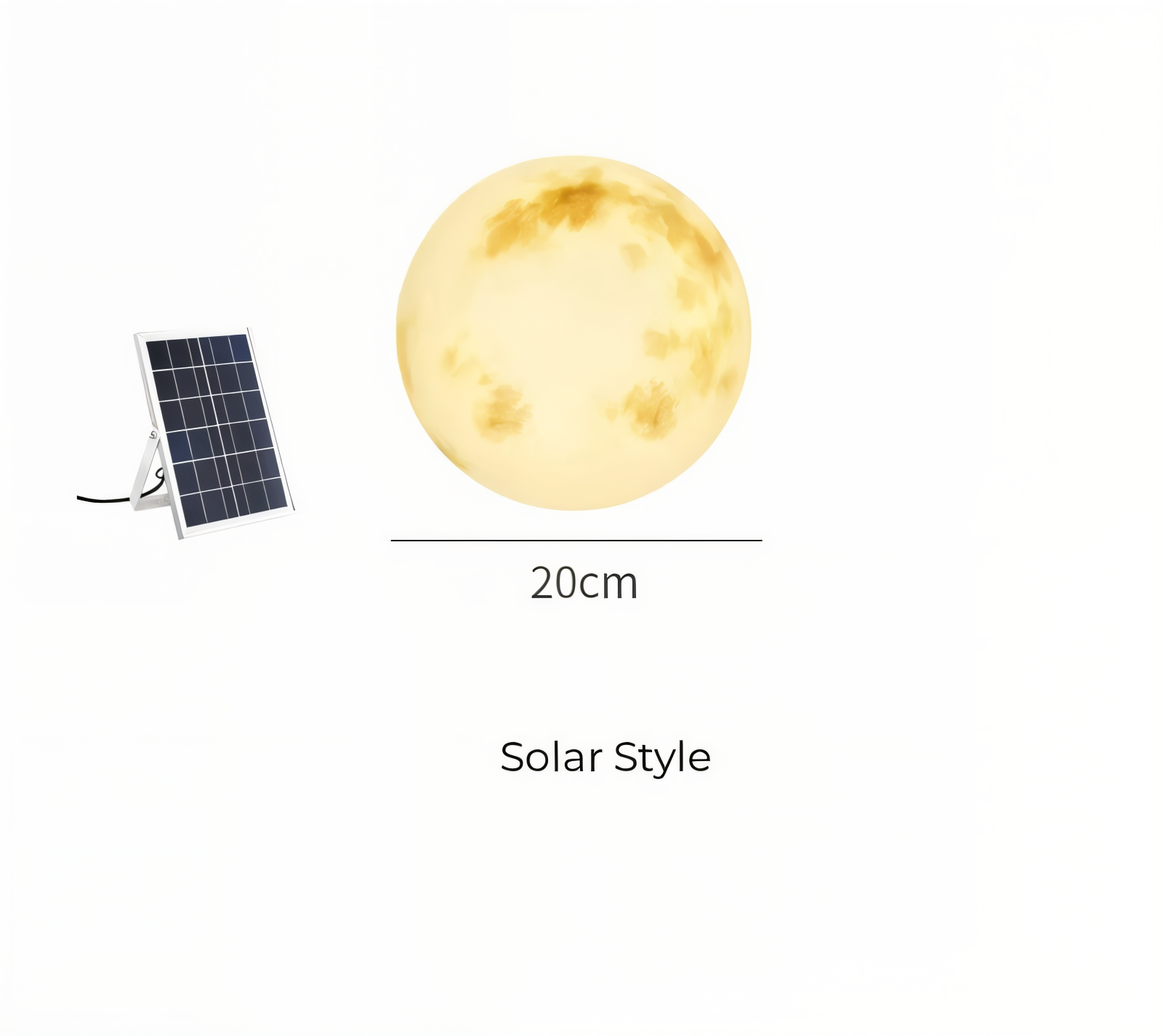 Solcelle LED måne havelampe – vandtæt dekorativ udendørslampe