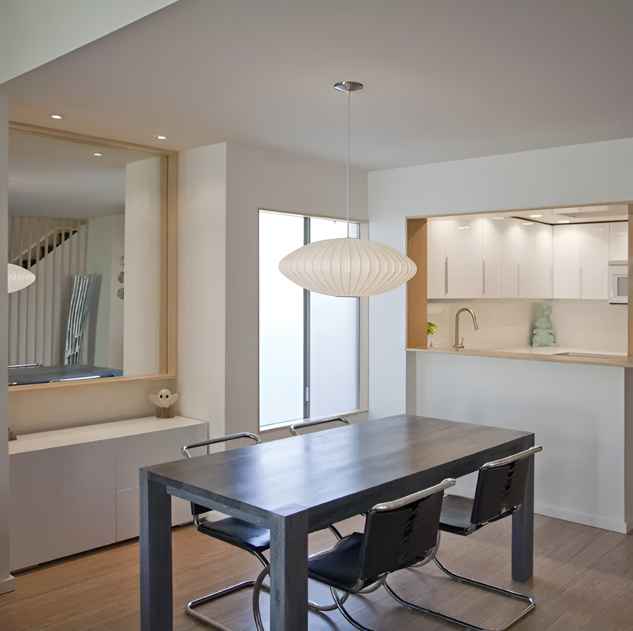 Stofpendel – rundt moderne design med diffust lys