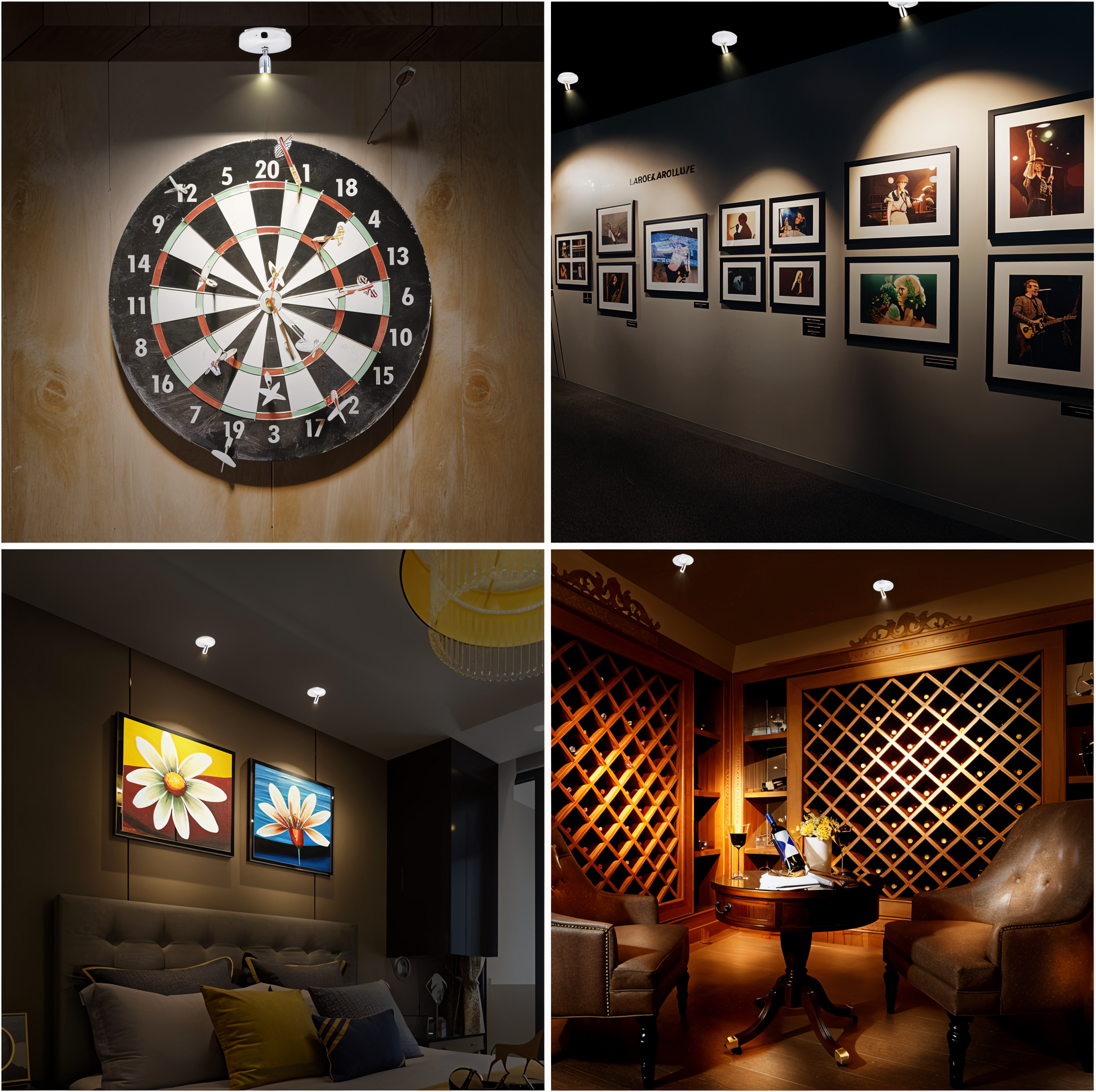 Trådløs LED spotlampe – dæmpbar accentbelysning med fjernbetjening