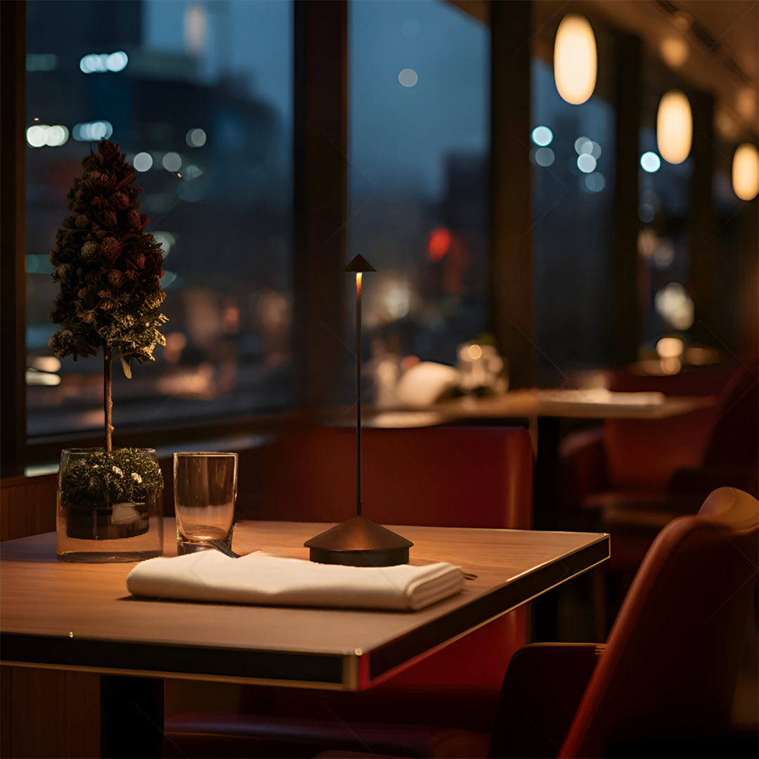 Bærbar LED bordlampe – touch-betjening og moderne design