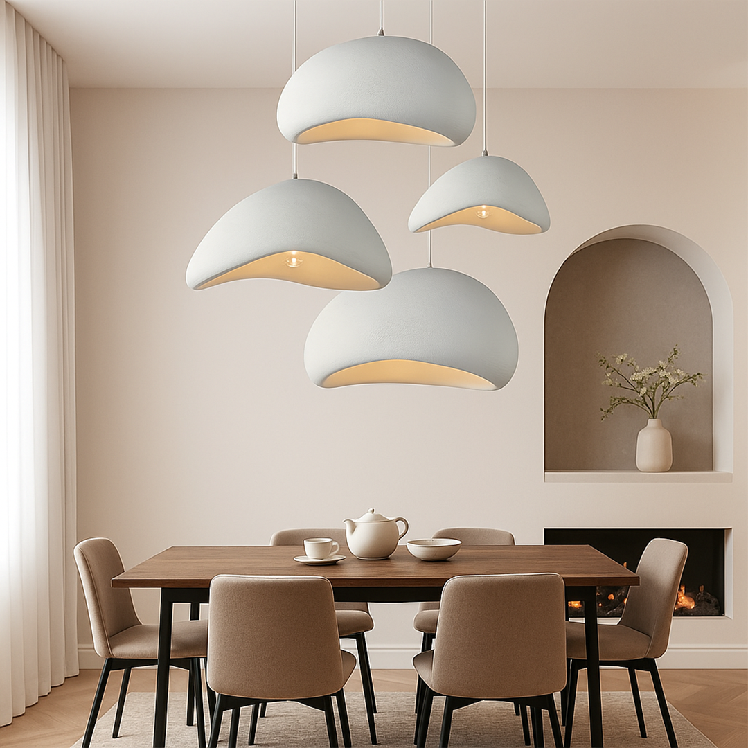 Japansk Kokon Pendellampe I Zen Minimalistisk Design