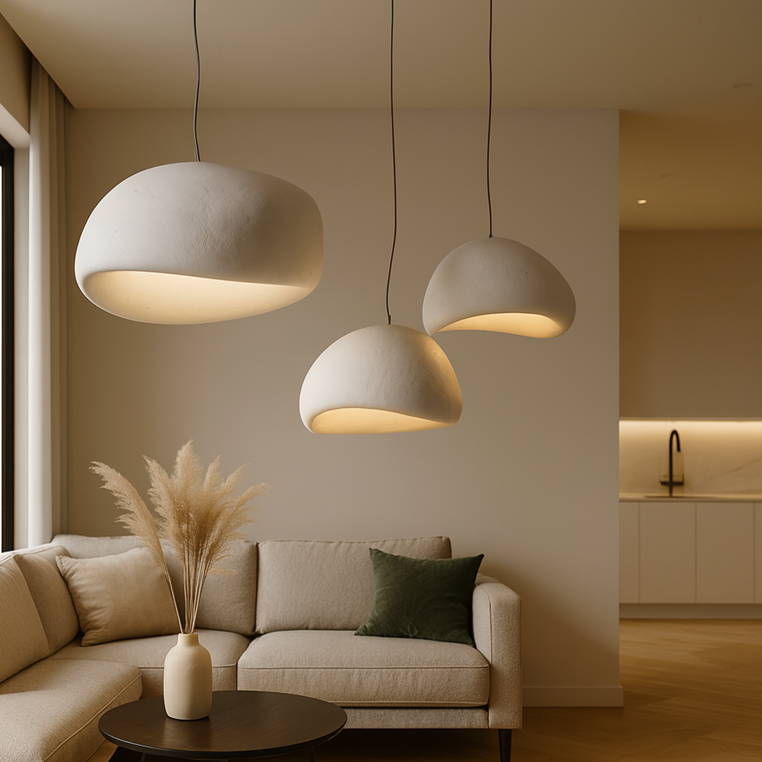 Japansk Kokon Pendellampe I Zen Minimalistisk Design