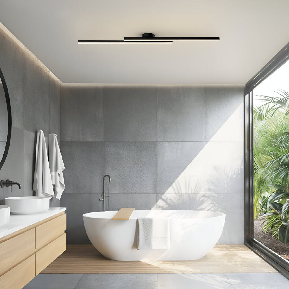 Aluminium LED loftlampe (semi-flush) – slankt lineært dæmpbart design