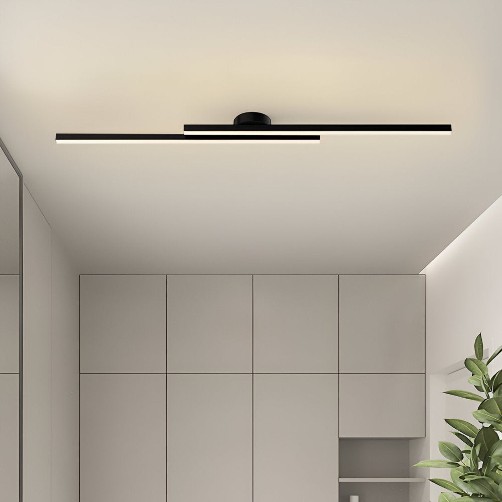 Aluminium LED loftlampe (semi-flush) – slankt lineært dæmpbart design