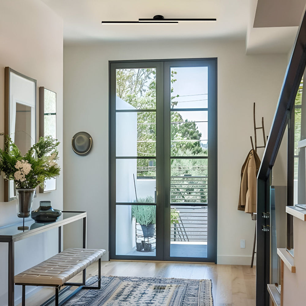 Aluminium LED loftlampe (semi-flush) – slankt lineært dæmpbart design