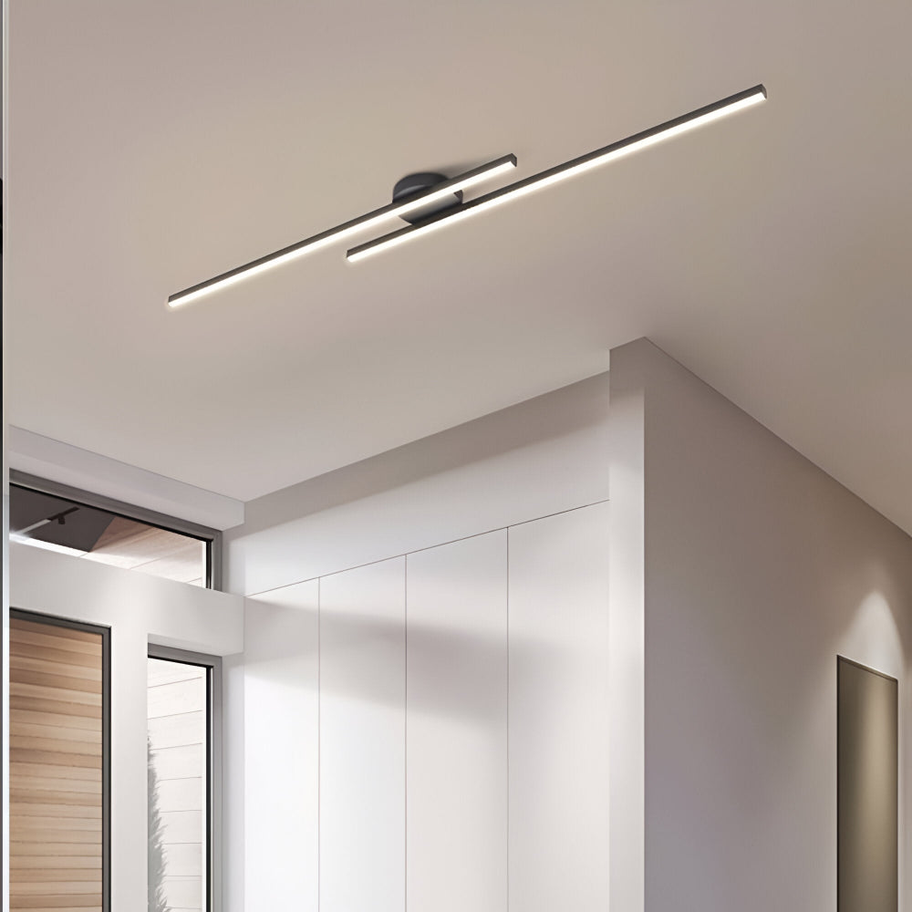 Aluminium LED loftlampe (semi-flush) – slankt lineært dæmpbart design