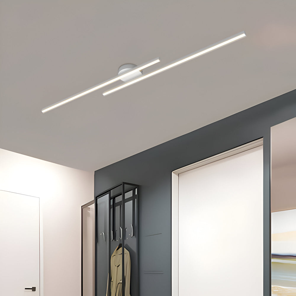 Aluminium LED loftlampe (semi-flush) – slankt lineært dæmpbart design