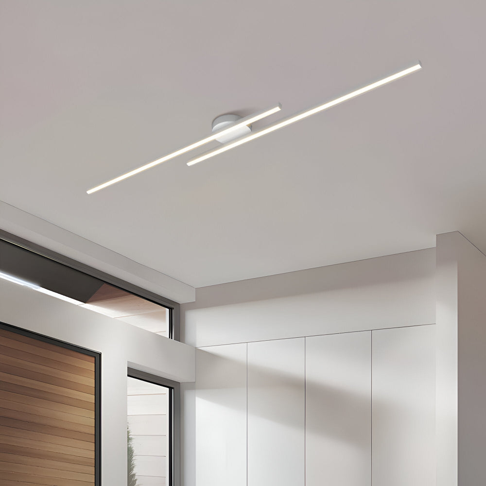 Aluminium LED loftlampe (semi-flush) – slankt lineært dæmpbart design