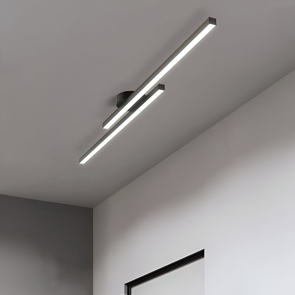 Aluminium LED loftlampe (semi-flush) – slankt lineært dæmpbart design