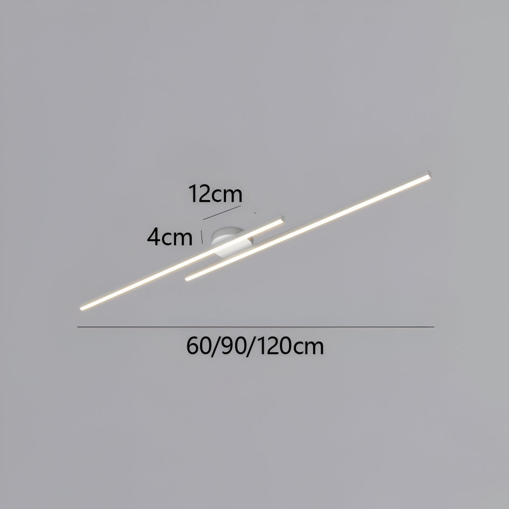 Aluminium LED loftlampe (semi-flush) – slankt lineært dæmpbart design