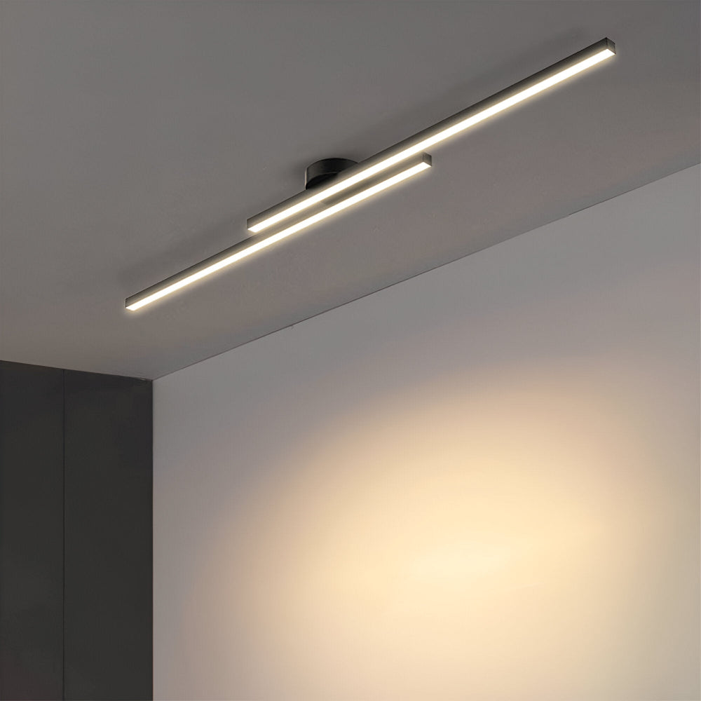 Aluminium LED loftlampe (semi-flush) – slankt lineært dæmpbart design