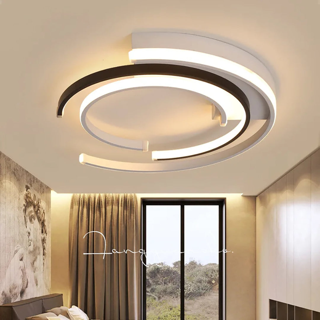 Cirkulær LED loftlampe – moderne integreret design