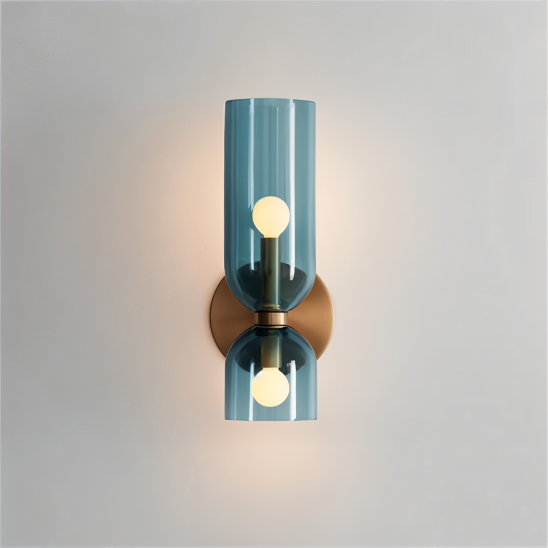 Skandinavisk up & down væglampe i glas