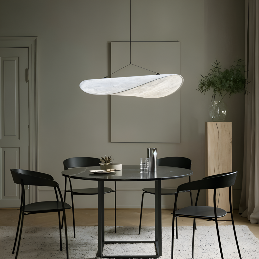 Stof LED pendellampe – organisk skulpturelt design