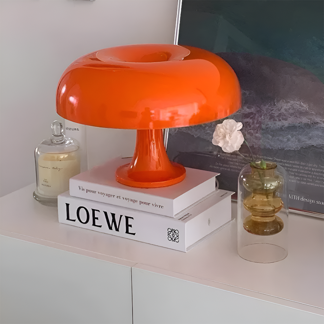 Retro sunrise bordlampe – svampelampe med LED