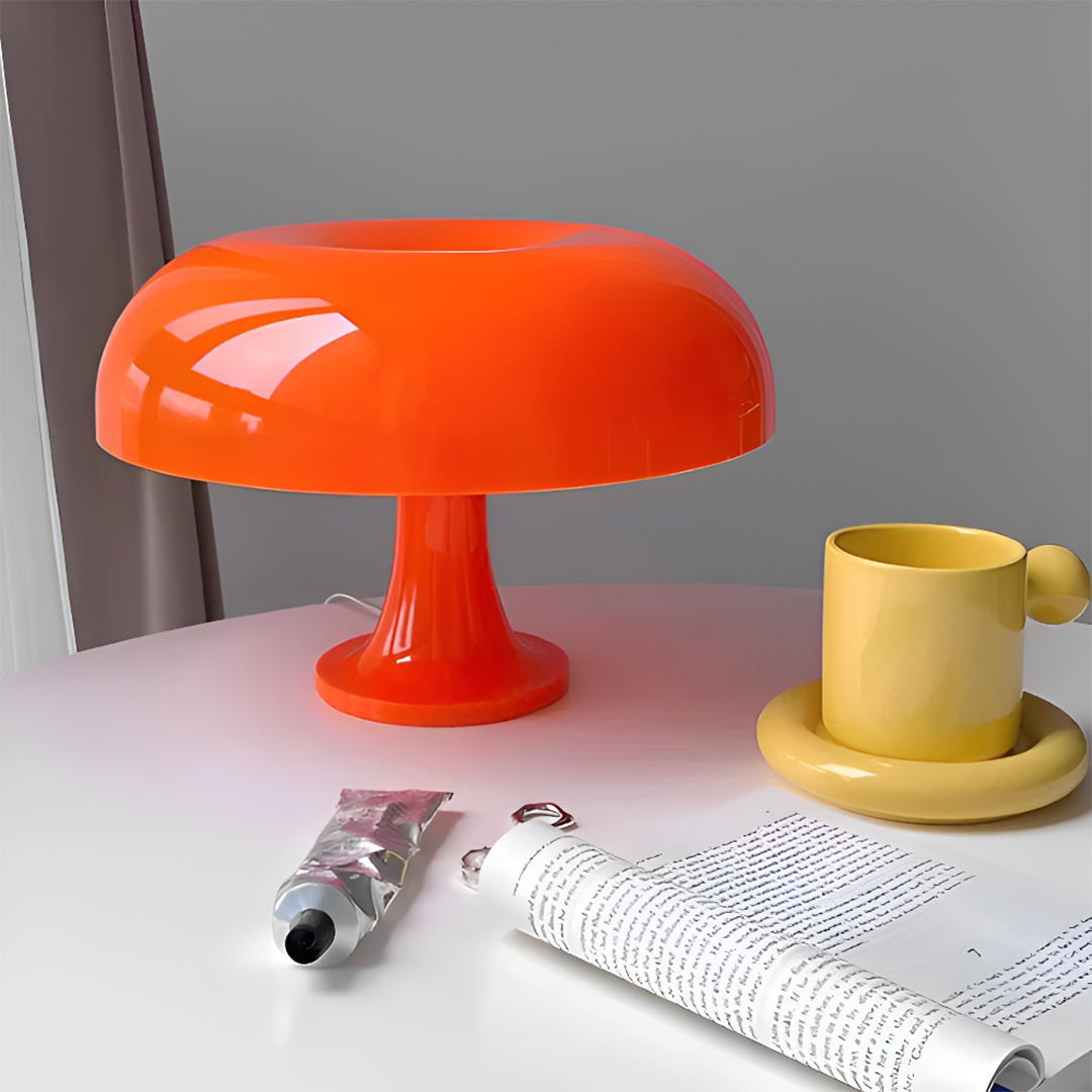 Retro sunrise bordlampe – svampelampe med LED
