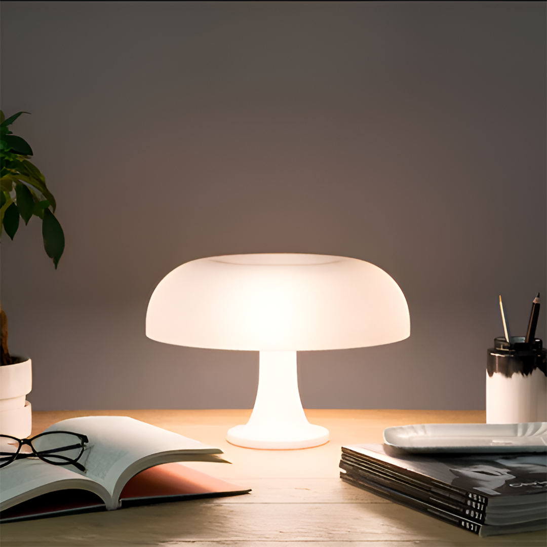 Retro sunrise bordlampe – svampelampe med LED