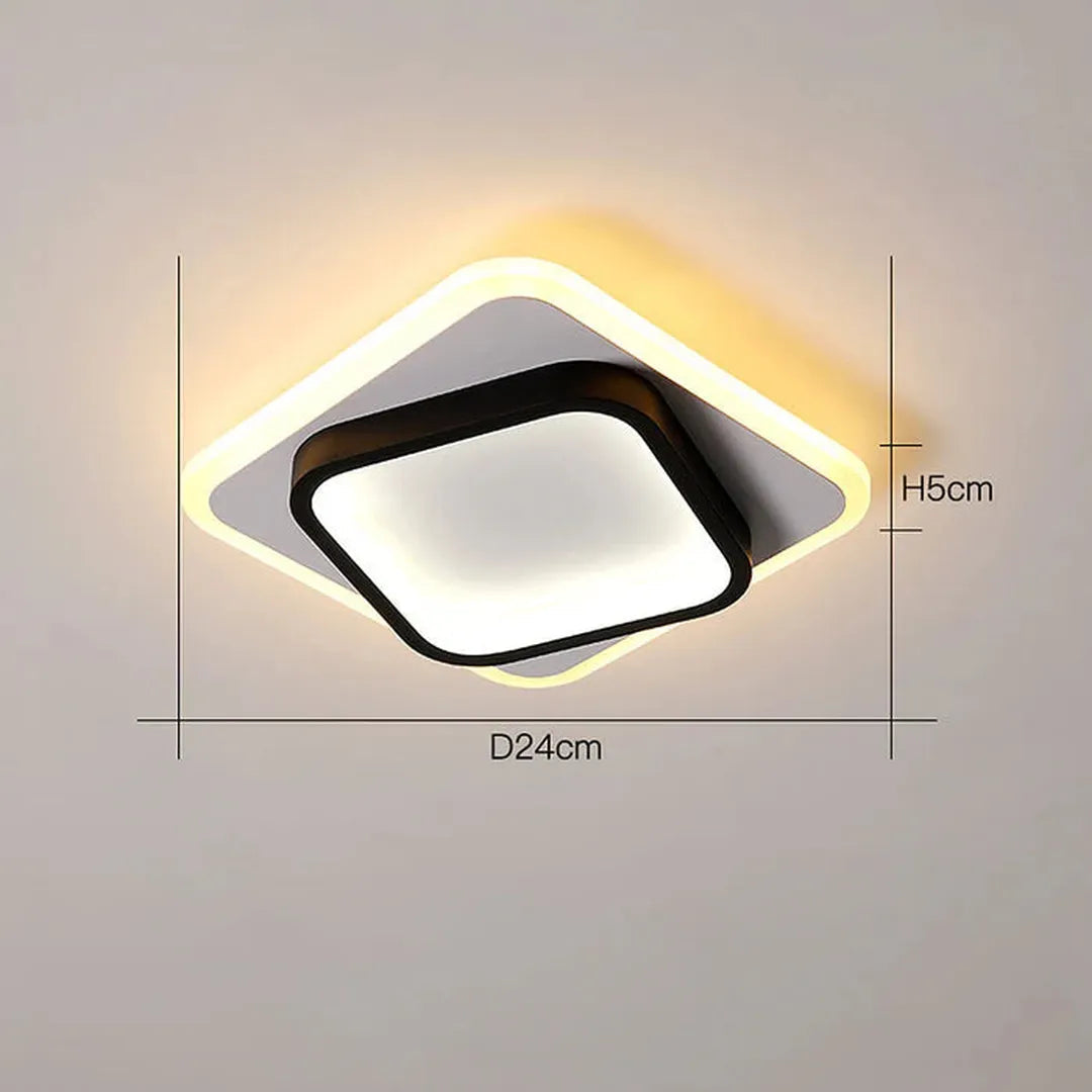 Moderne Firkantet LED Loftlampe