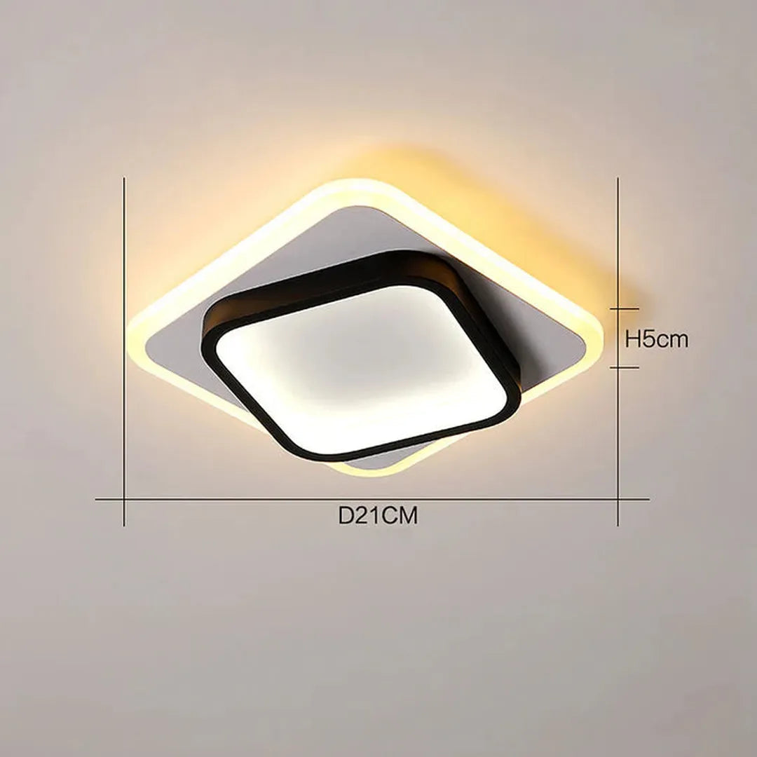 Moderne Firkantet LED Loftlampe