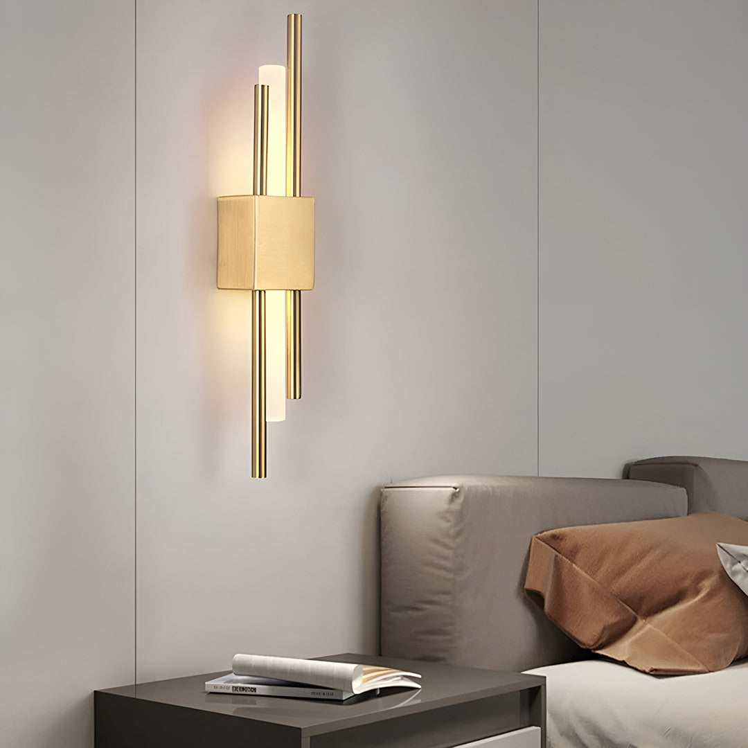 Sort Og Guld LED Væglampe I Luksuriøst Moderne Design