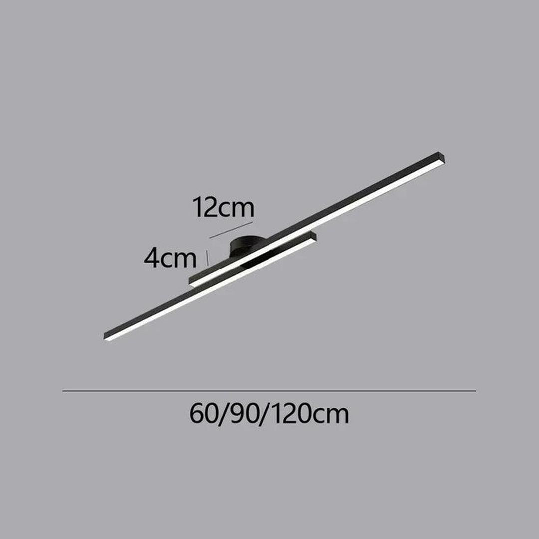 Moderne loftlampe i aluminium med integreret LED-belysning