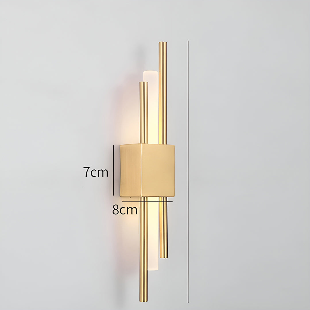 Sort Og Guld LED Væglampe I Luksuriøst Moderne Design