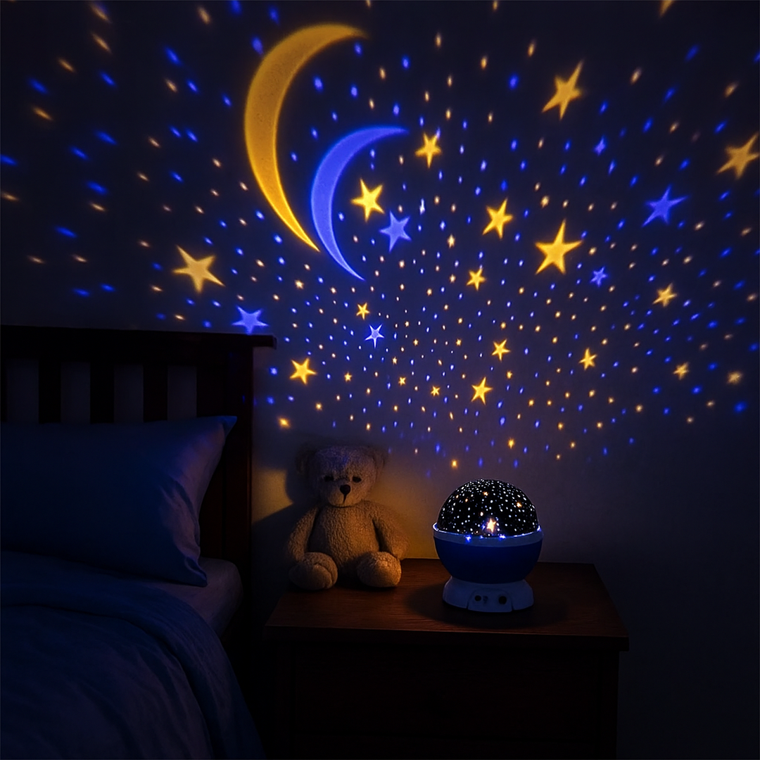 LED Stjerneprojektor Natlampe Til Børneværelse