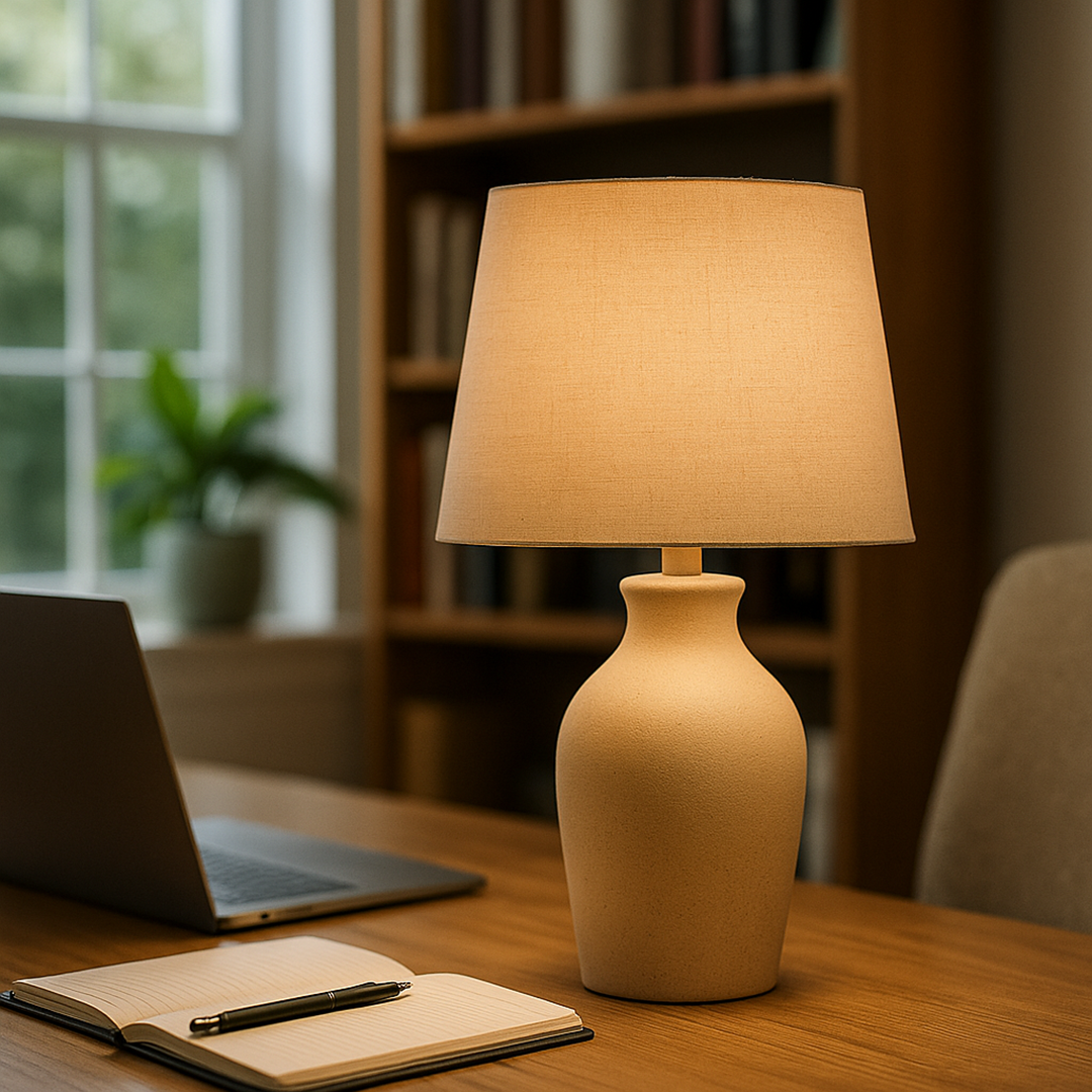 Tafellamp met keramische voet
