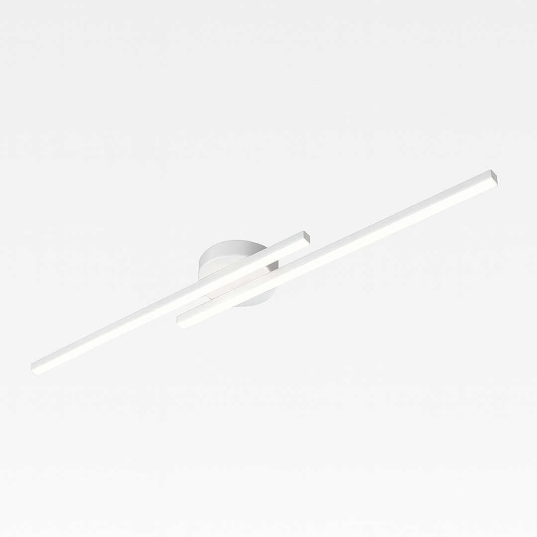 Moderne loftlampe i aluminium med integreret LED-belysning