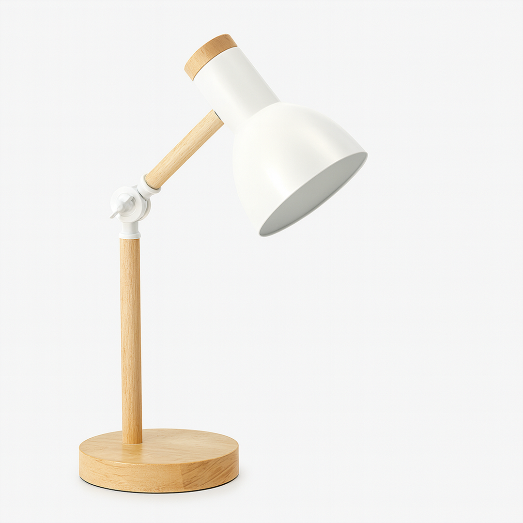 Træ LED Bordlampe I Skandinavisk Indretningsdesign