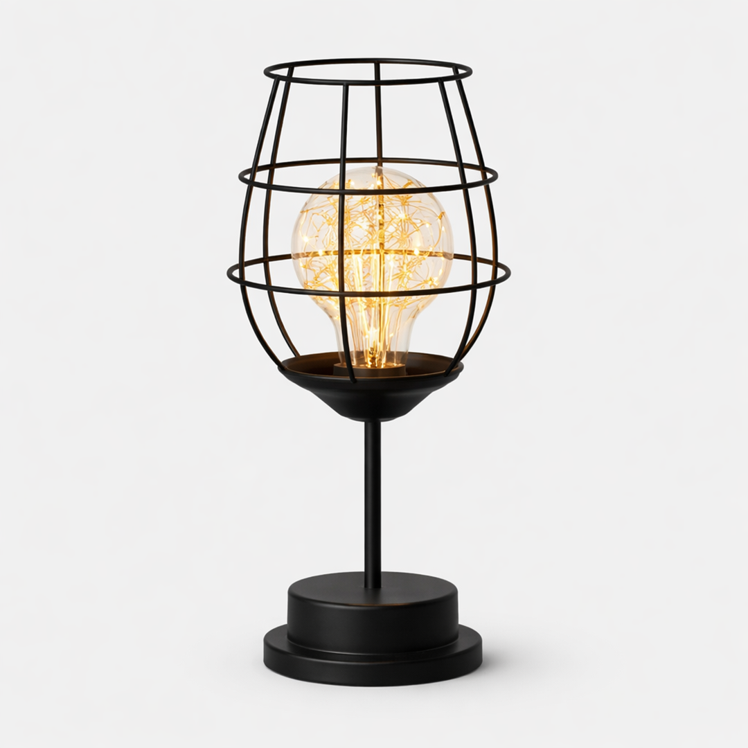 Trådløs LED bordlampe i stål – varmt dæmpbart stemningslys