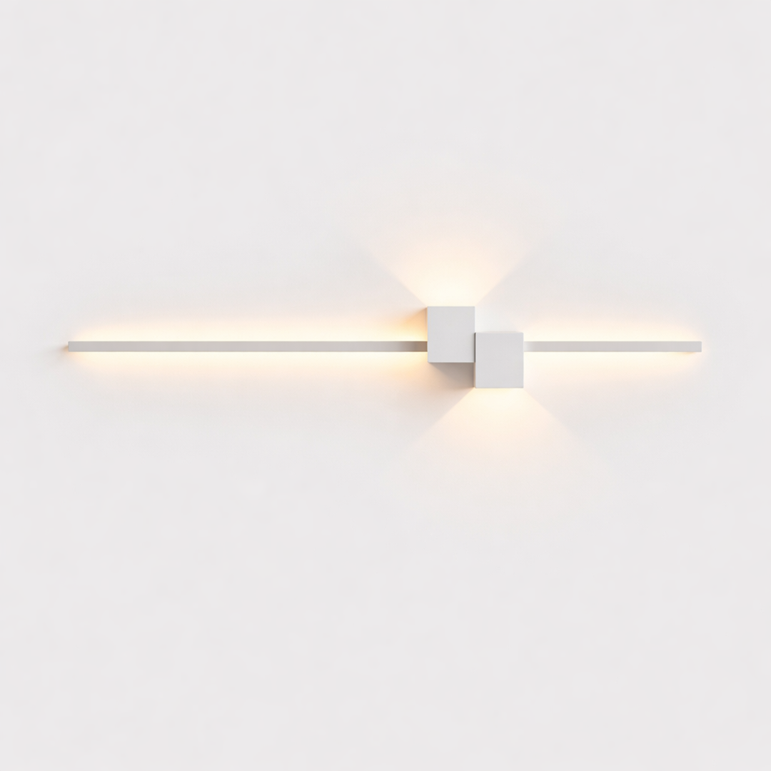 Metallisk LED væglampe – lineært minimalistisk design med indirekte lys