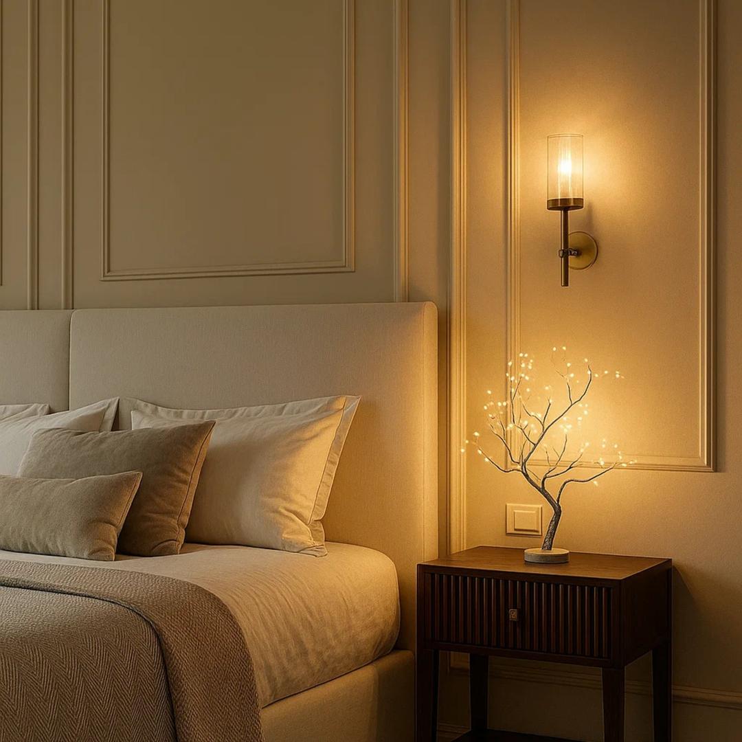 Træformet LED Bordlampe Til Hyggelig Indendørsbelysning