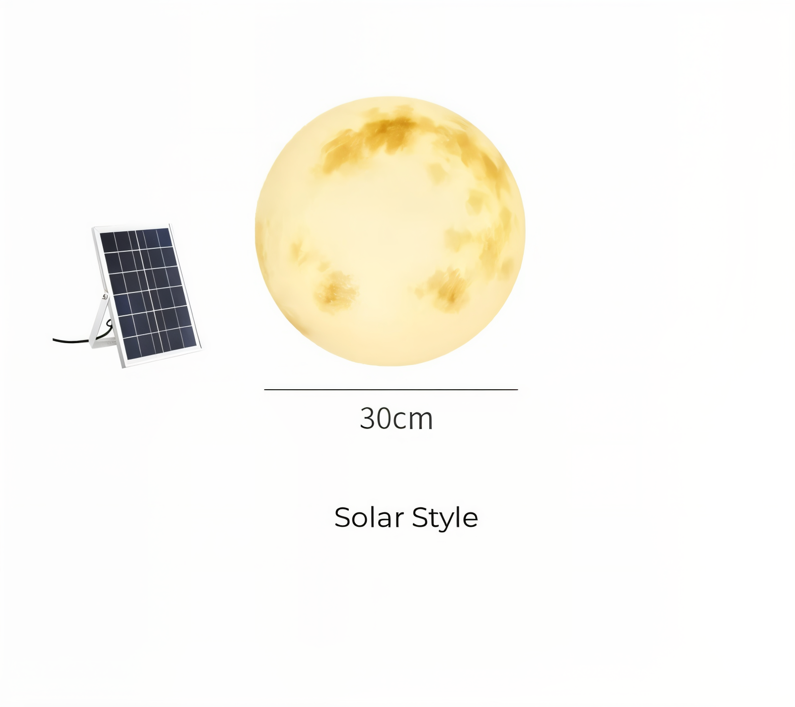 Solcelle LED måne havelampe – vandtæt dekorativ udendørslampe