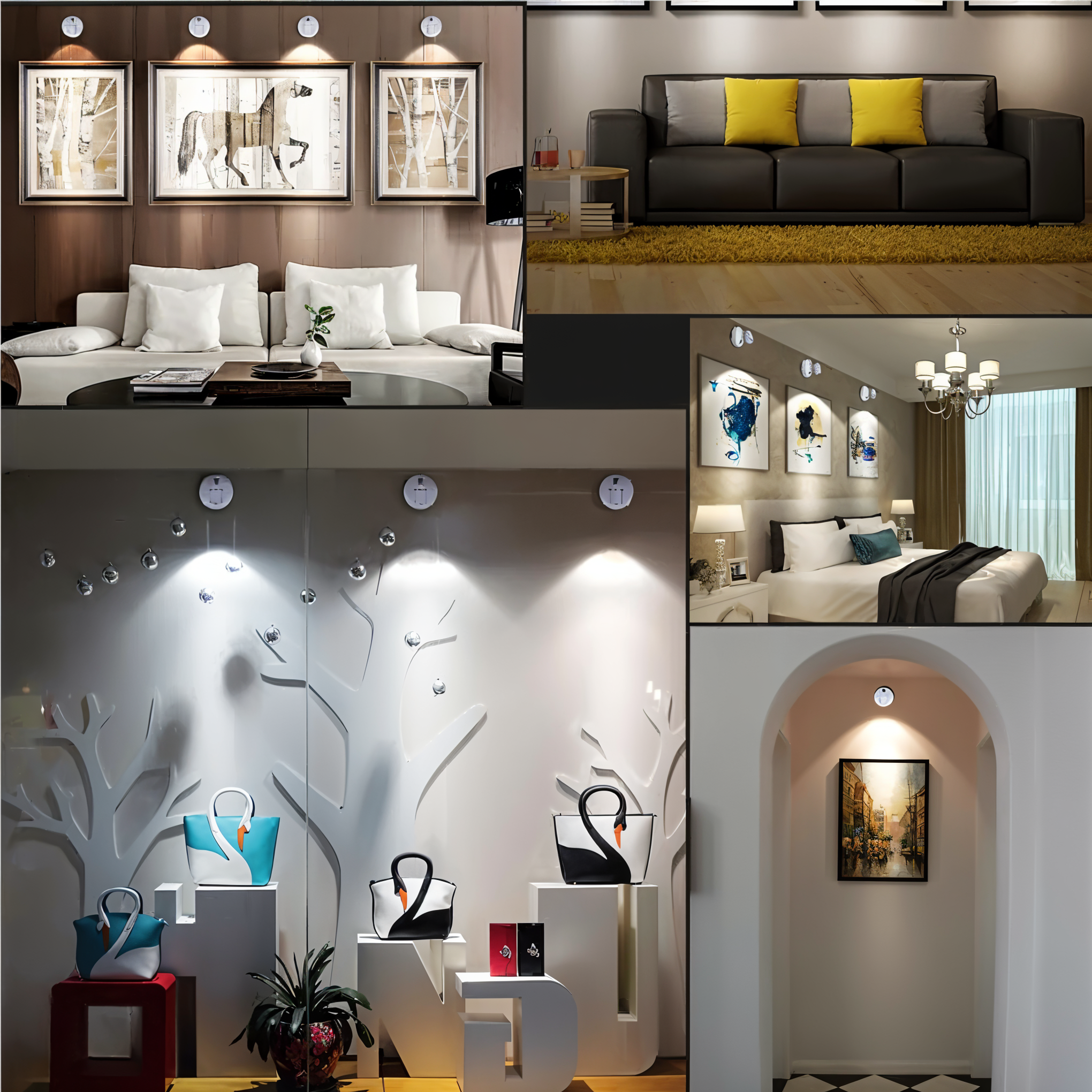 Trådløs LED spotlampe – dæmpbar accentbelysning med fjernbetjening