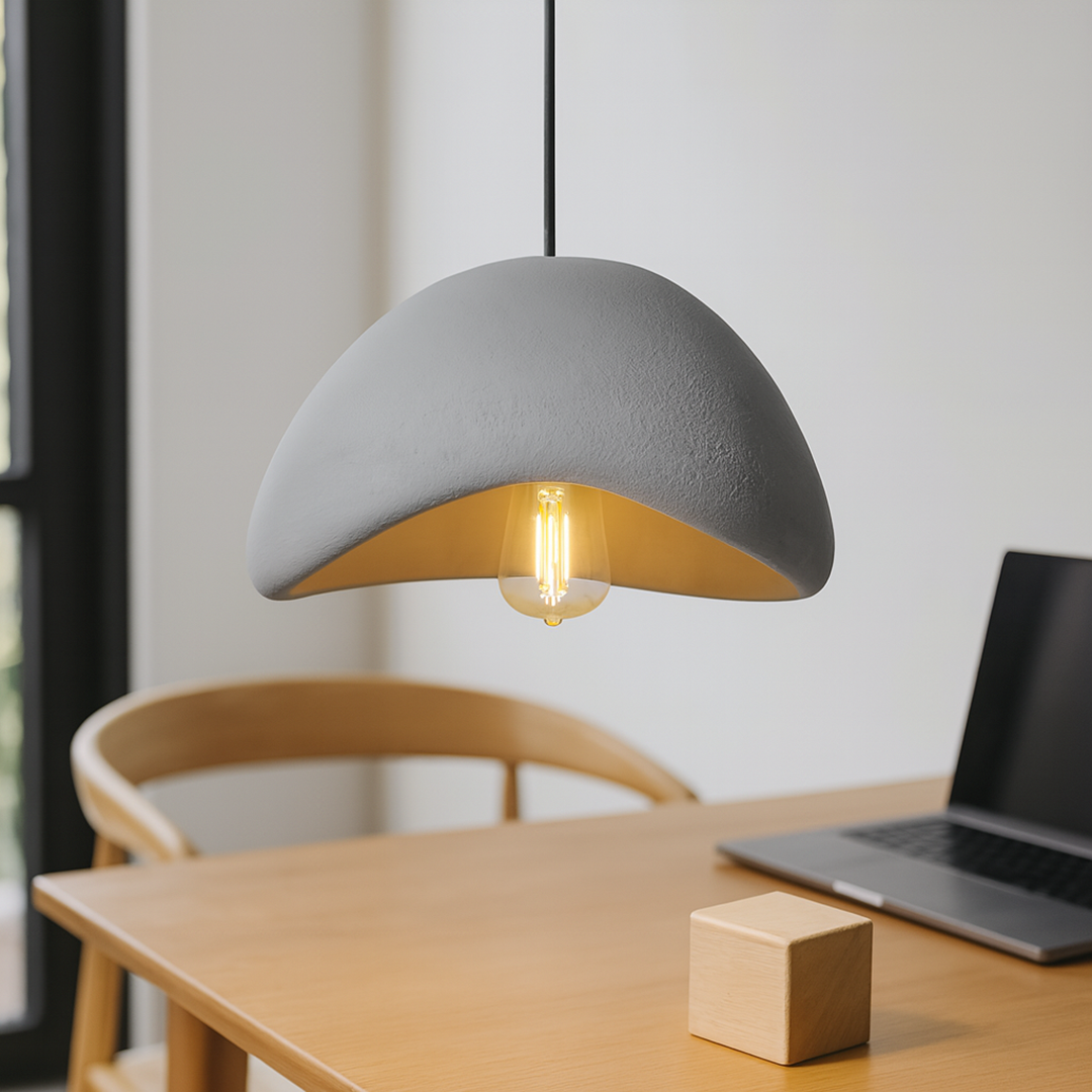 Japansk Kokon Pendellampe I Zen Minimalistisk Design