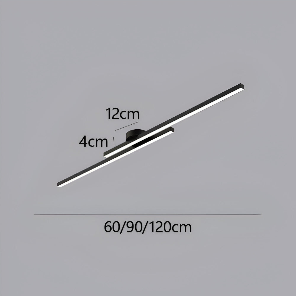 Aluminium LED loftlampe (semi-flush) – slankt lineært dæmpbart design