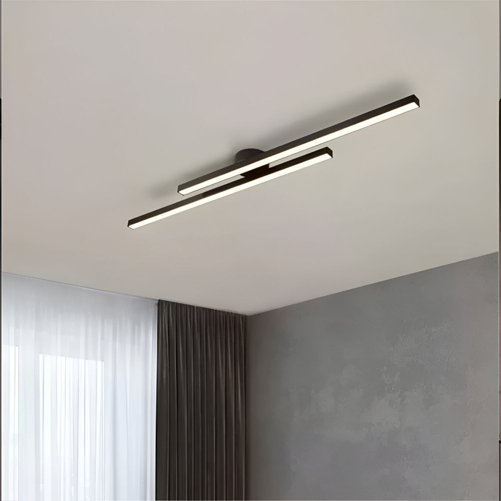 Aluminium LED loftlampe (semi-flush) – slankt lineært dæmpbart design