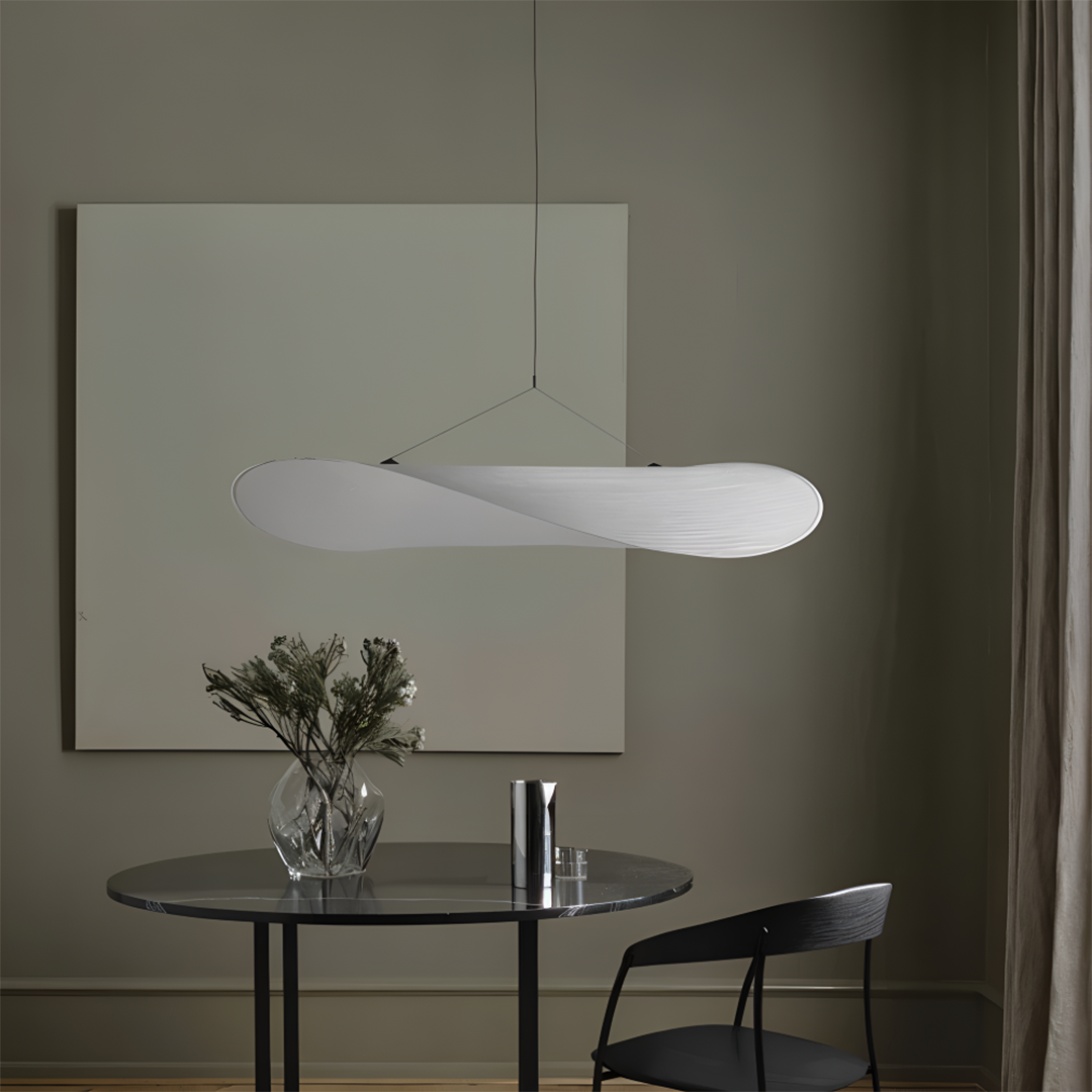 Stof LED pendellampe – organisk skulpturelt design