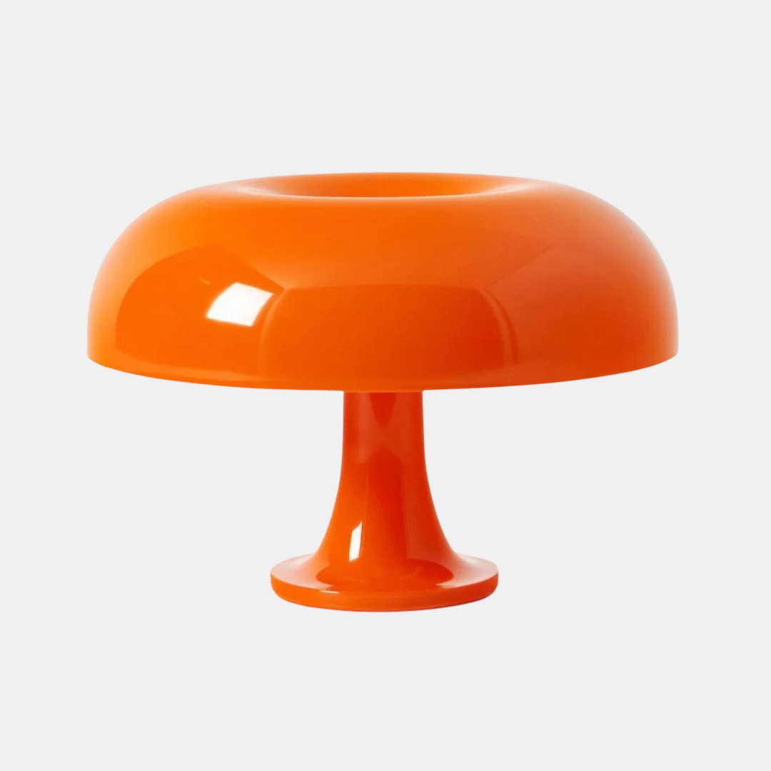 Retro svampe bordlampe i PVC – varm stemningsbelysning