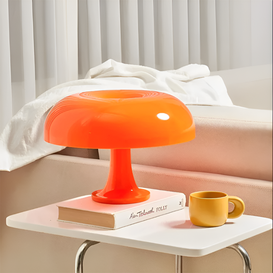 Retro sunrise bordlampe – svampelampe med LED