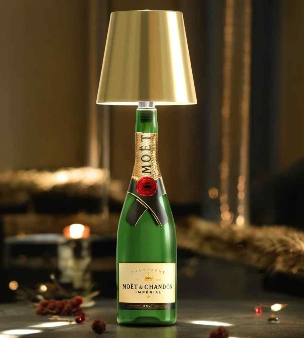 Trådløs LED flaskelampe – genopladelig dæmpbar stemningsbelysning