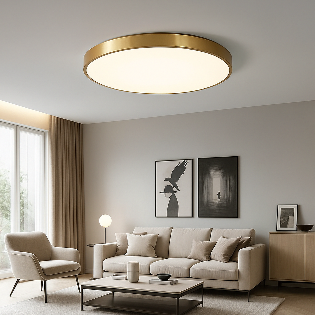 Rund LED Loftlampe I Moderne Indretningsdesign