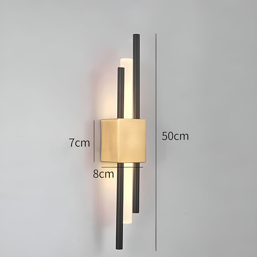 Sort Og Guld LED Væglampe I Luksuriøst Moderne Design