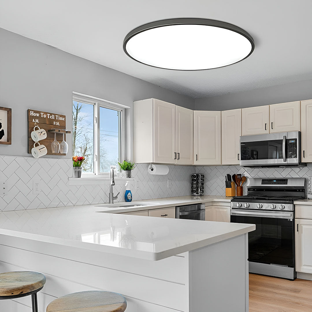 Minimalistisk LED Loftlampe I Elegant Indretningsdesign