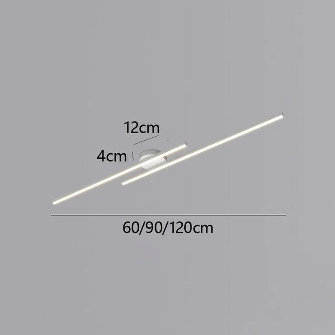 Moderne loftlampe i aluminium med integreret LED-belysning